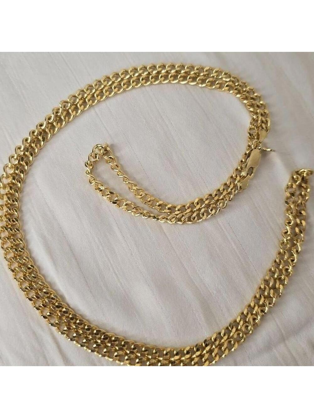 Belleza 34" ITALY 14KT GE Gold TONE Multi Chain Necklace